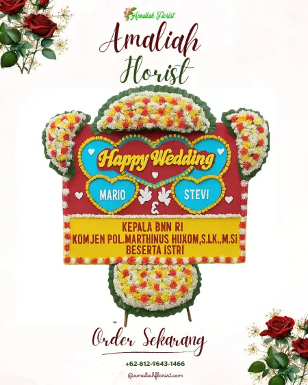 Papan Bunga Pernikahan Sei Sikambing D